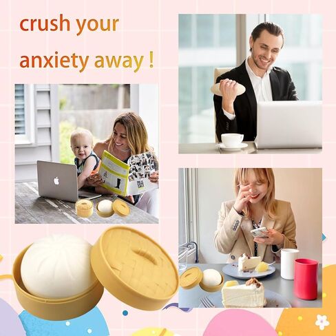 4 أجهزة الكمبيوتر الزلابية الزلابية الزلابية كرة الإجهاد تضغط على البالغين التخفيف من التخفيف من كعكة ملونة محشوة على البخار لهدايا أعياد الميلاد ، جزء ، إلخ. in Kuwait