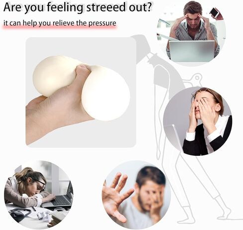 4 أجهزة الكمبيوتر الزلابية الزلابية الزلابية كرة الإجهاد تضغط على البالغين التخفيف من التخفيف من كعكة ملونة محشوة على البخار لهدايا أعياد الميلاد ، جزء ، إلخ. in Kuwait