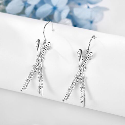 YAFEINI Guitar Earrings Sterling Silver Abalone Shell Guitar Earrings Music Lovers Jewelry Gifts for Woman Guitarist in Kuwait