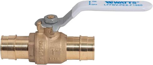 واتس 88006015 LFFBV-PEX-F1960 صمام كروي نحاسي كامل المنفذ مكون من قطعتين مع أطراف PEX F1960، مع تصريف النفايات، 3/4 بوصة in Saudi Arabia