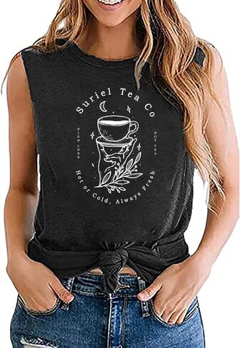 Acotar Velaris Tank Tops Women Night Court Sleeveless Tops A Court of Thorns and Roses Vest Funny Letter Print Shirt in Saudi Arabia