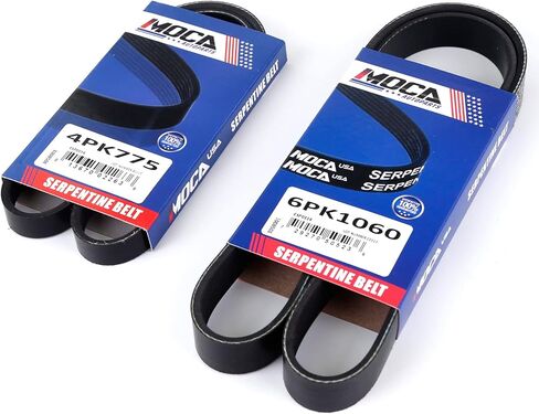 أحزمة MOCA 4PK775 6PK1060 اعوج تناسب 2004-2008 لنيسان ماكسيما 3.5L و2003-2007 لنيسان مورانو 3.5L و2004-2009 لنيسان كويست 3.5L 3498CC V6 غاز DOHC مستنشق بشكل طبيعي in Kuwait