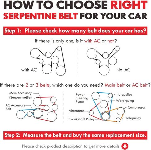 أحزمة MOCA 4PK775 6PK1060 اعوج تناسب 2004-2008 لنيسان ماكسيما 3.5L و2003-2007 لنيسان مورانو 3.5L و2004-2009 لنيسان كويست 3.5L 3498CC V6 غاز DOHC مستنشق بشكل طبيعي in Kuwait