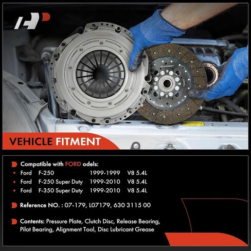 مجموعة قابض ناقل الحركة A-Premium متوافقة مع Ford F-250 F250 1999، F-250 Super Duty 1999-2010، F-350 Super Duty 1999-2010، 5.4L، استبدال # L07179، 630311500 in Saudi Arabia