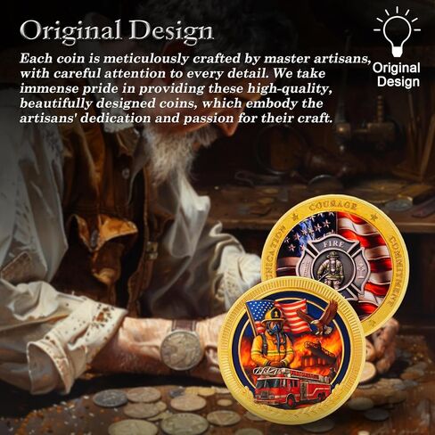Firefighter Challenge Coin - First Responder Fireman Coins - Run Towards The Fire Rescue Commemorativer Coins - Honor Fire Department Rescue Prayer Coin Appreciation Fireman Gifts in Kuwait