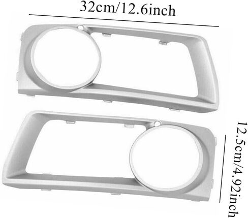 Riloer Set of 2 Driver and Passenger Side Front Fog Light Cover, 2012-2014 Compatible with BMW E71 X6, OE: (Left and Right) 51117312595+51117312596 Chrome in Saudi Arabia