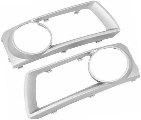 Riloer Set of 2 Driver and Passenger Side Front Fog Light Cover, 2012-2014 Compatible with BMW E71 X6, OE: (Left and Right) 51117312595+51117312596 Chrome in Saudi Arabia