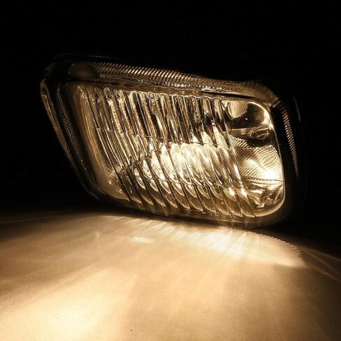 Auto Dynasty Compatible with Honda Civic Driving Bumper Fog Light+Bulbs+Switch (Amber Lens) - 6th Generation EJ EM EK D16 in Saudi Arabia