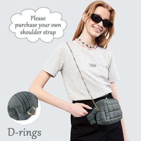 Puffer Quilted Makeup Bag Cosmetic Bags,Puffy Travel Toiletry Pouch for Women,Cute Checkered Zipper Bag Travel Essential,Portable Aesthetic Make up Organizer Bag for Gifts Work Daily(Black,M) in Saudi Arabia