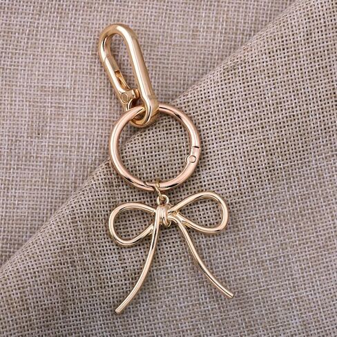 Sparkly Bow Bag Charm Keychain - Rhinestone Bow Key Chain for Women - Cute Purse Handbag Charms Accessories in Kuwait