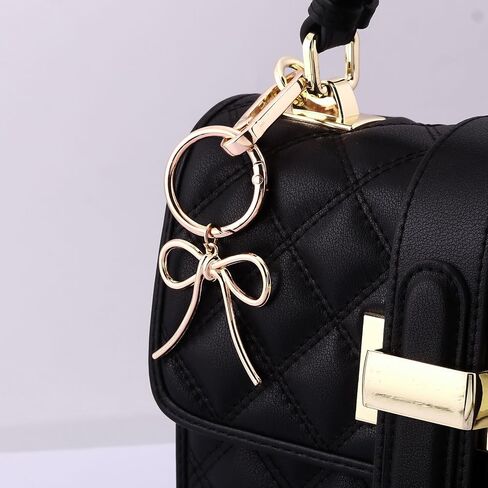 Sparkly Bow Bag Charm Keychain - Rhinestone Bow Key Chain for Women - Cute Purse Handbag Charms Accessories in Kuwait