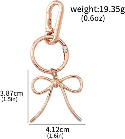 Sparkly Bow Bag Charm Keychain - Rhinestone Bow Key Chain for Women - Cute Purse Handbag Charms Accessories in Kuwait