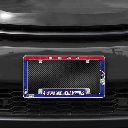 Rico Industries NFL Football Kansas City Chiefs 4 Time Super Bowl Champs 12" x 6" Chrome All Over Automotive License Plate Frame for Car/Truck/SUV in Saudi Arabia