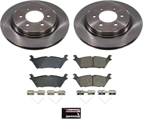 POWERSTOP Rear CRK8764 Geomet Coated Brake Rotor and Pad Kit For Ford Expedition 2022-2023, Ford F-150 2021-2023, Lincoln Navigator 2022 [Model Specific] in Saudi Arabia