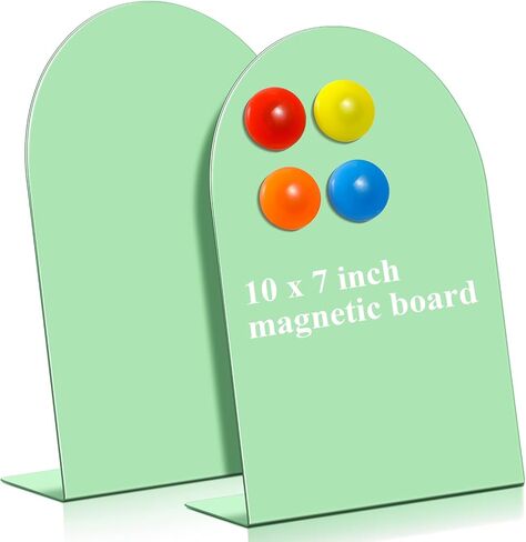 Shimeyao 2 Pcs Pink Magnetic Bulletin Board for Tabletops with 8 Magnets 10x7 Inch Memo Display Easel Stand for Home Office School Kitchen Table Supplies in Kuwait