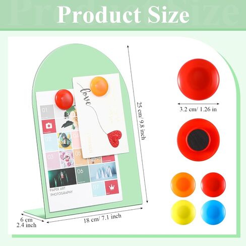Shimeyao 2 Pcs Pink Magnetic Bulletin Board for Tabletops with 8 Magnets 10x7 Inch Memo Display Easel Stand for Home Office School Kitchen Table Supplies in Kuwait