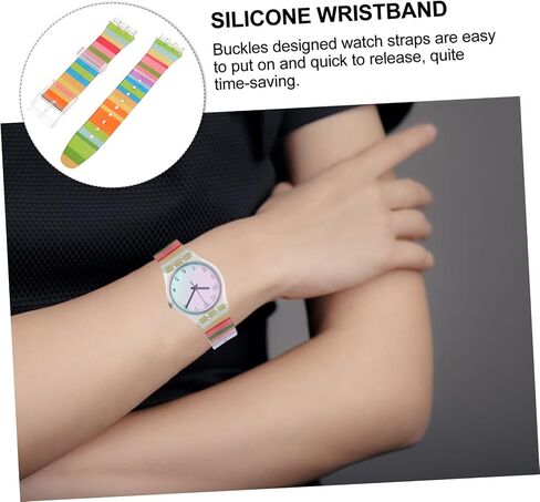 Housoutil 2pcs Strap Watch Accessories Silicone Watch Strap Sport Accessories Watches Reloj Inteligente Silicone in Saudi Arabia
