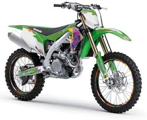 2001-2013 w/UFO FENDERS KX 100 Throwback Green Senge Graphics Complete Kit Compatible with Kawasaki in Saudi Arabia