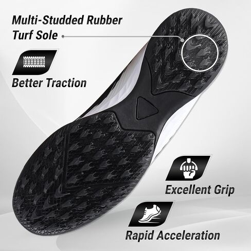 Tesoro Turf Soccer Shoes-Black/White in Saudi Arabia