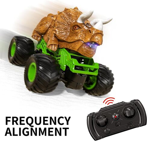 Temi Remote Control T-Rex Truck for Kids 3-5 Years ، 1:24 Scale Monster Truck with Hroar ​​، Light and Mist ، High Speed ​​Off Road Dinosaur Truck مع بطارية قابلة لإعادة الشحن ، هدية للأولاد 3+ in Kuwait