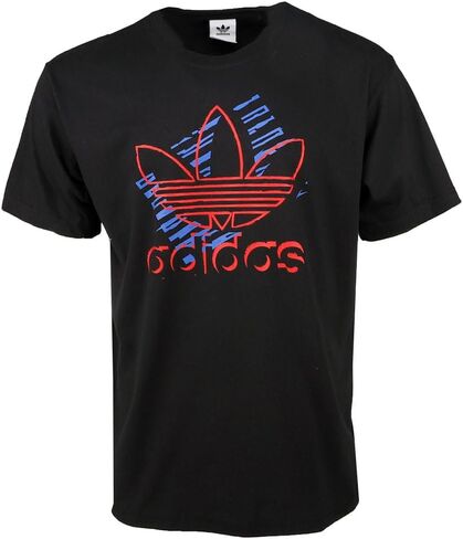 adidas Mens Og Sketch Trefo Crew Neck Short Sleeve Casual Tops Casual - Black - Size L in Saudi Arabia