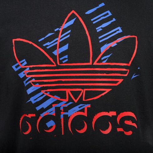 adidas Mens Og Sketch Trefo Crew Neck Short Sleeve Casual Tops Casual - Black - Size L in Saudi Arabia