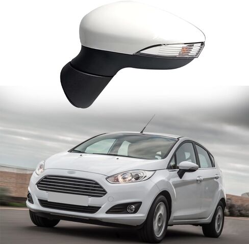 استبدال مرآة جانبية للسائق مناسب لـ 2009-2017 Ford Fiesta لـ 2008-2012 Ford MK7 MK8 ملحقات السيارة مرآة الرؤية الخلفية تجميع التدفئة، ضوء الانعطاف، طي يدوي in Kuwait
