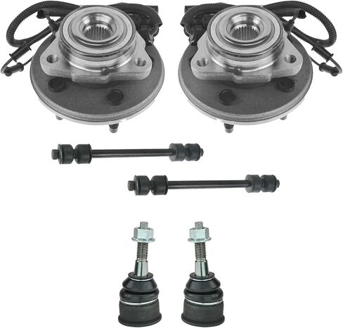 TRQ Front Wheel Bearing & Hub Assemblies Sway Links & Ball Joints Kit for Ford in Saudi Arabia