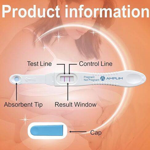 Amplim Early Detection HCG Pregnancy Test – 6 Days Sooner Results at Home | Over 99% Accurate, 10 MIU Sensitivity, Quick 2-Second Midstream Test | Bulk Pack of 15 for Reliable Pregnancy Confirmation in Kuwait