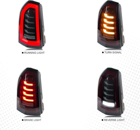 براعة الوقت LED أضواء خلفية لكرايسلر 300 300C 2011-2014 بدء الرسوم المتحركة متتابعة بدوره إشارة المصابيح الخلفية السوداء ملحقات الجمعية in Kuwait