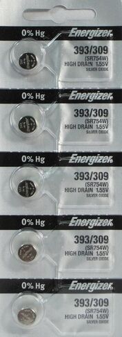 إنرجايزر 393 أو 309 - عبوة واحدة مكونة من 5 بطاريات. SR48W، AG5، LR754، SR754W تيميكس F إنرجايزر 393 in Kuwait