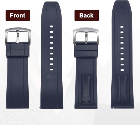 Watch Bands, 26mm Rubber Watch Strap Quick Release Adjustable Elastic Watch Wristband Replacement Straps for Men & Women Sport/Daily/Outdoor [Blue Strap, Silver Buckle] in Saudi Arabia