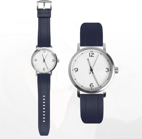 Watch Bands, 26mm Rubber Watch Strap Quick Release Adjustable Elastic Watch Wristband Replacement Straps for Men & Women Sport/Daily/Outdoor [Blue Strap, Silver Buckle] in Saudi Arabia