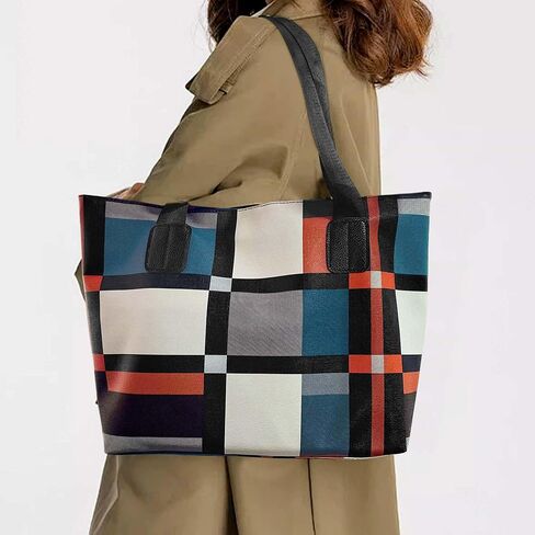 Women's Large-Capacity Handbags Stylish Tote Contrasting Shoulder Suitable for travel and work in Saudi Arabia