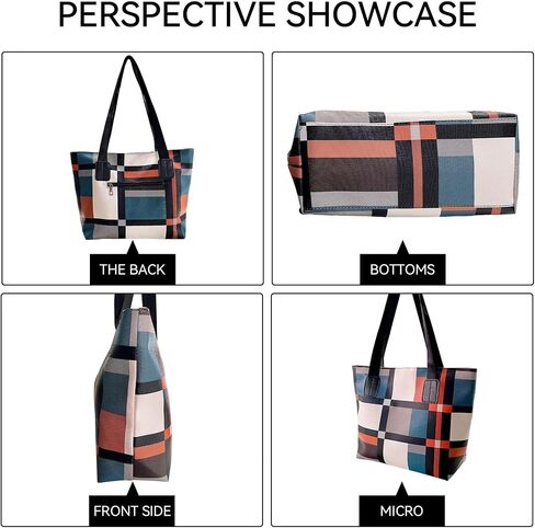 Women's Large-Capacity Handbags Stylish Tote Contrasting Shoulder Suitable for travel and work in Saudi Arabia
