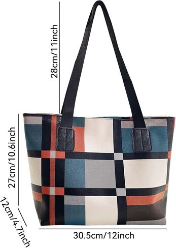 Women's Large-Capacity Handbags Stylish Tote Contrasting Shoulder Suitable for travel and work in Saudi Arabia