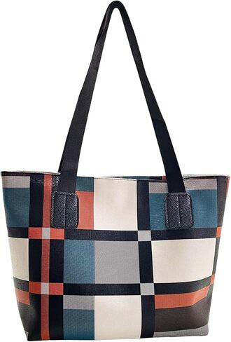 Women's Large-Capacity Handbags Stylish Tote Contrasting Shoulder Suitable for travel and work in Saudi Arabia