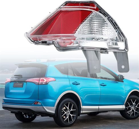 Labwork المصد الخلفي عاكس وقف الذيل ضوء مصباح مكبح استبدال ل RAV4 2016-2019 الجانب الأيسر الخلفي in Saudi Arabia