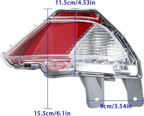 Labwork المصد الخلفي عاكس وقف الذيل ضوء مصباح مكبح استبدال ل RAV4 2016-2019 الجانب الأيسر الخلفي in Saudi Arabia
