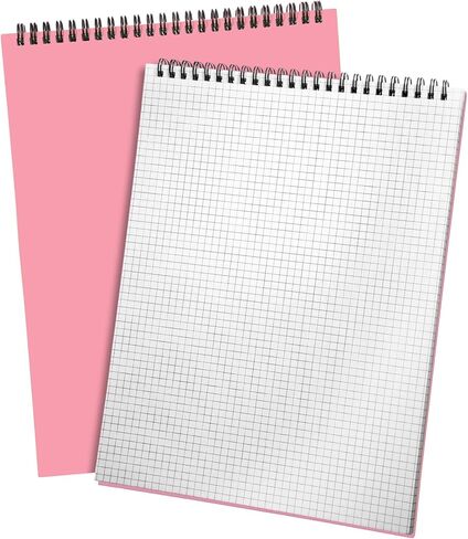Top Spiral Graph Paper Notebooks 8.7 x11.4 Inch A4 Grid Paper Notepad 70 Sheet Memo Steno Pad for Engineering Writing Sketching Drawing School Office Supplies(Black,1 Pack) in Kuwait
