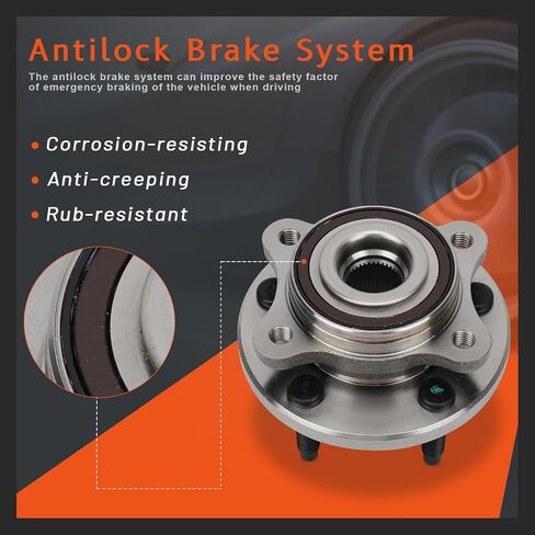 DRIVESTAR 513223 Front Wheel Hub & Bearing Assembly for Ford 500/Freestyle/Mercury Montego 2005 06 07, 08-09 for Ford Taurus/Taurus X/Mercury Sable(5 Lugs w/ABS)(Pair) in Saudi Arabia