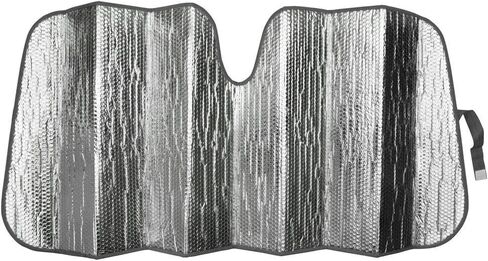 مظلة شمسية للزجاج الأمامي للسيارة باللون البرتقالي لسيارة الدفع الرباعي والشاحنة ذات الفقاعات المزدوجة والأكورديون القابلة للطي مقاس عالمي in Kuwait