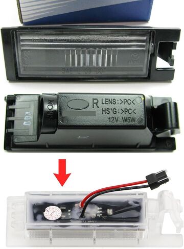 مجموعة إضاءة لوحة ترخيص LED كاملة 3 وات من iJDMTOY OEM-Fit متوافقة مع Hyundai 2010-2015 Tucson، مدعومة بثنائيات LED بيضاء زينون 18-SMD in Saudi Arabia