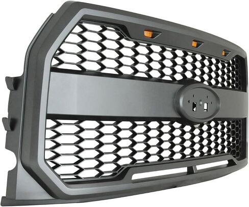 FRONT GRILLE HONEYCOMB MESH GRILL FOR 2015-2017 F150 PICKUP MATTE BLACK in Saudi Arabia