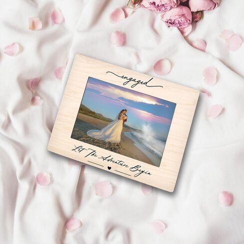 Mr and Mrs 4x6 Picture Frame, Mr and Mrs Gifts, Wedding Gifts for Newlyweds Couples Bride and Groom, Just Married Gifts, Honeymoon Gifts, Wedding Picture Photo Frames for Desk Decor in Kuwait