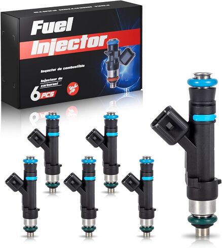 ENA Fuel Injector for FJ474 0280158020 53032701AA XF2EC4B XF2EB4A Compatible with Dodge Jeep Mitsubishi Dakota Durango Nitro Commander Grand Cherokee Liberty Raider V6 3.7L 2004 2005-2012, Set of 6 in Saudi Arabia