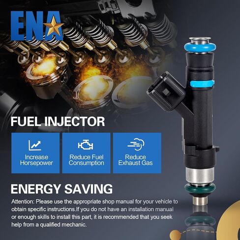 ENA Fuel Injector for FJ474 0280158020 53032701AA XF2EC4B XF2EB4A Compatible with Dodge Jeep Mitsubishi Dakota Durango Nitro Commander Grand Cherokee Liberty Raider V6 3.7L 2004 2005-2012, Set of 6 in Saudi Arabia
