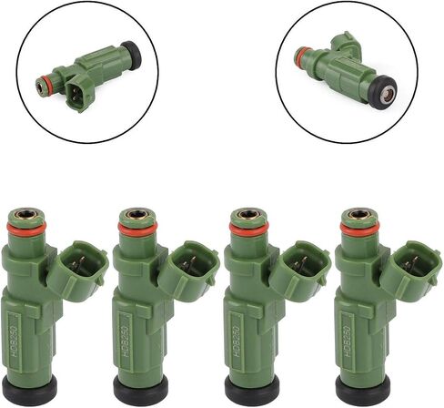 Fuel Injectors Fit For Mitsubishi Lancer 2.0L 2004-2007# HDB250 842-12357 FJ974 4G1867 M1025 16448 1550576 MN128318 in Saudi Arabia