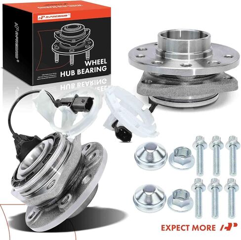 A-Premium 2 × محمل العجلات الأمامية أو الخلفية ومجموعة المحور مع ABS متوافق مع Saab 9-3 2003-2011، 9-3X 2010-2011 in Saudi Arabia