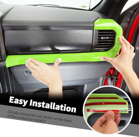 Jimen Compatible with Ford F150 2021-2024, 3PCS Center Console Dash Panel Dashboard Cover Interior Trim Accessories (Black Wood Grain) in Kuwait